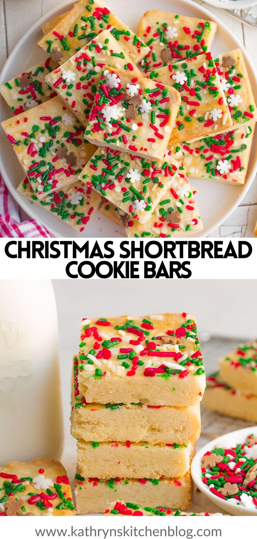 Christmas Shortbread Cookie Bar Recipe