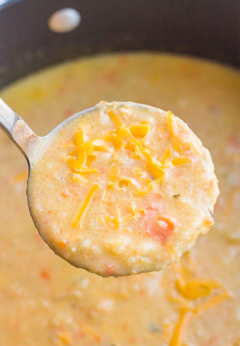 Cheesy Cauliflower Soup (Creamy and SO Simple)