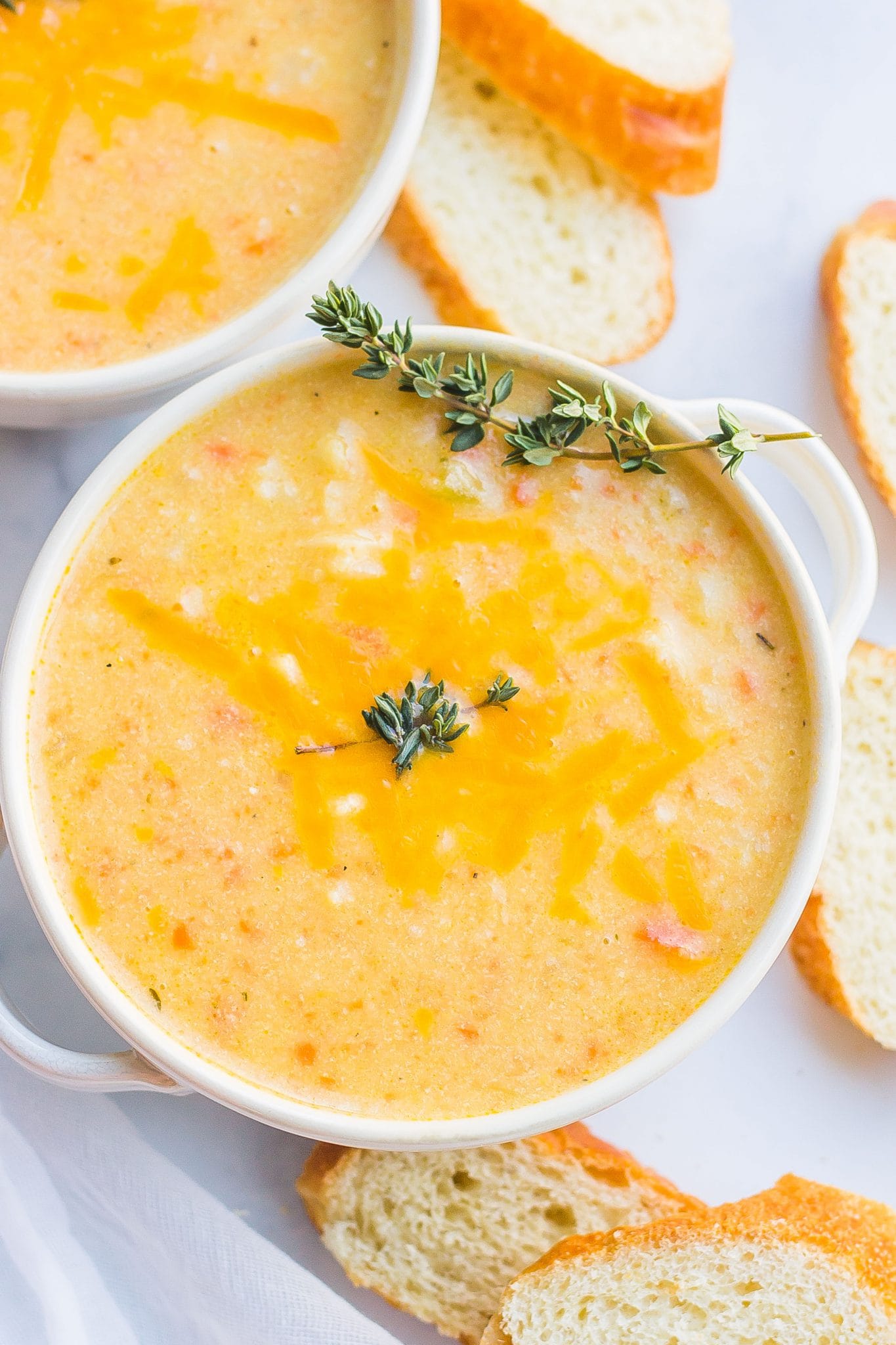 Cheesy Cauliflower Soup (Creamy and SO Simple)