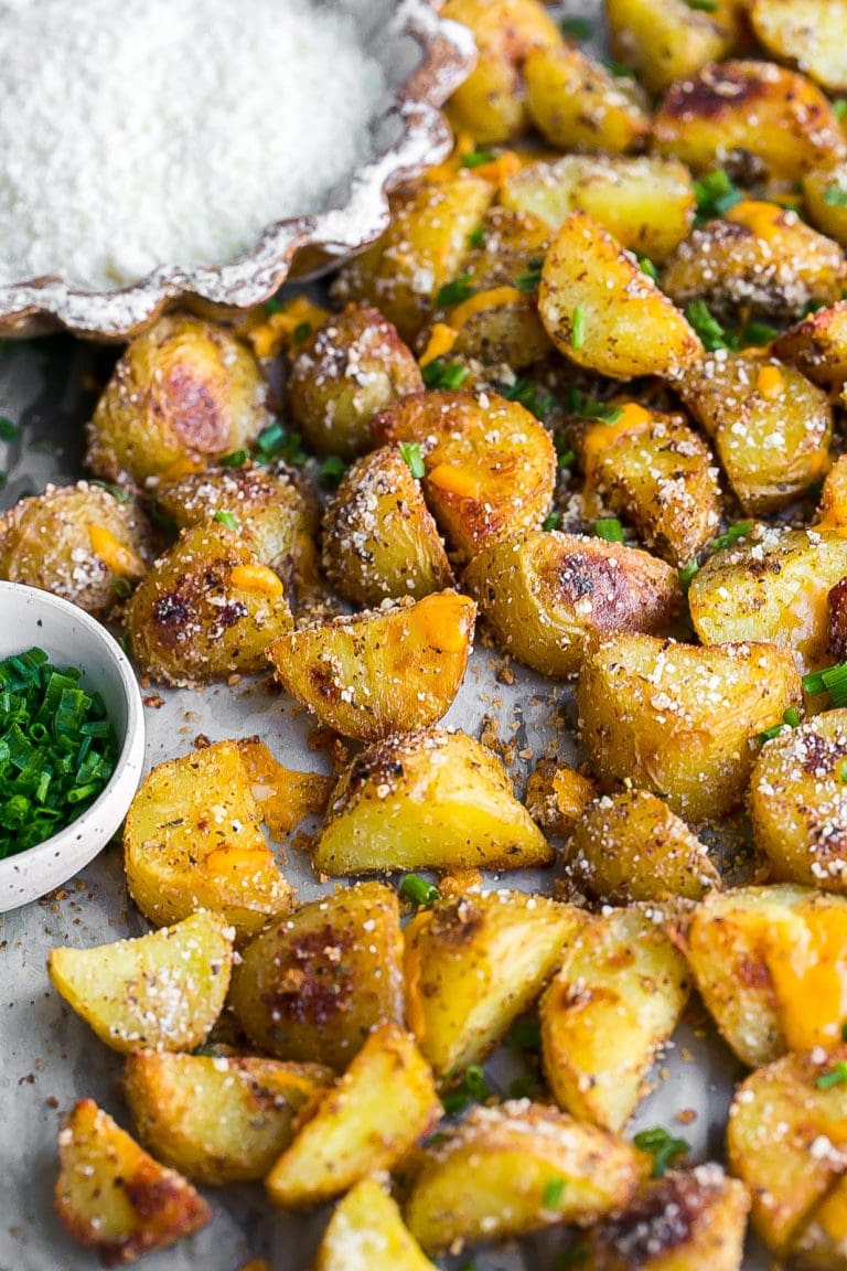 Cheesy Roasted Potatoes (Easy Side Dish Recipe)