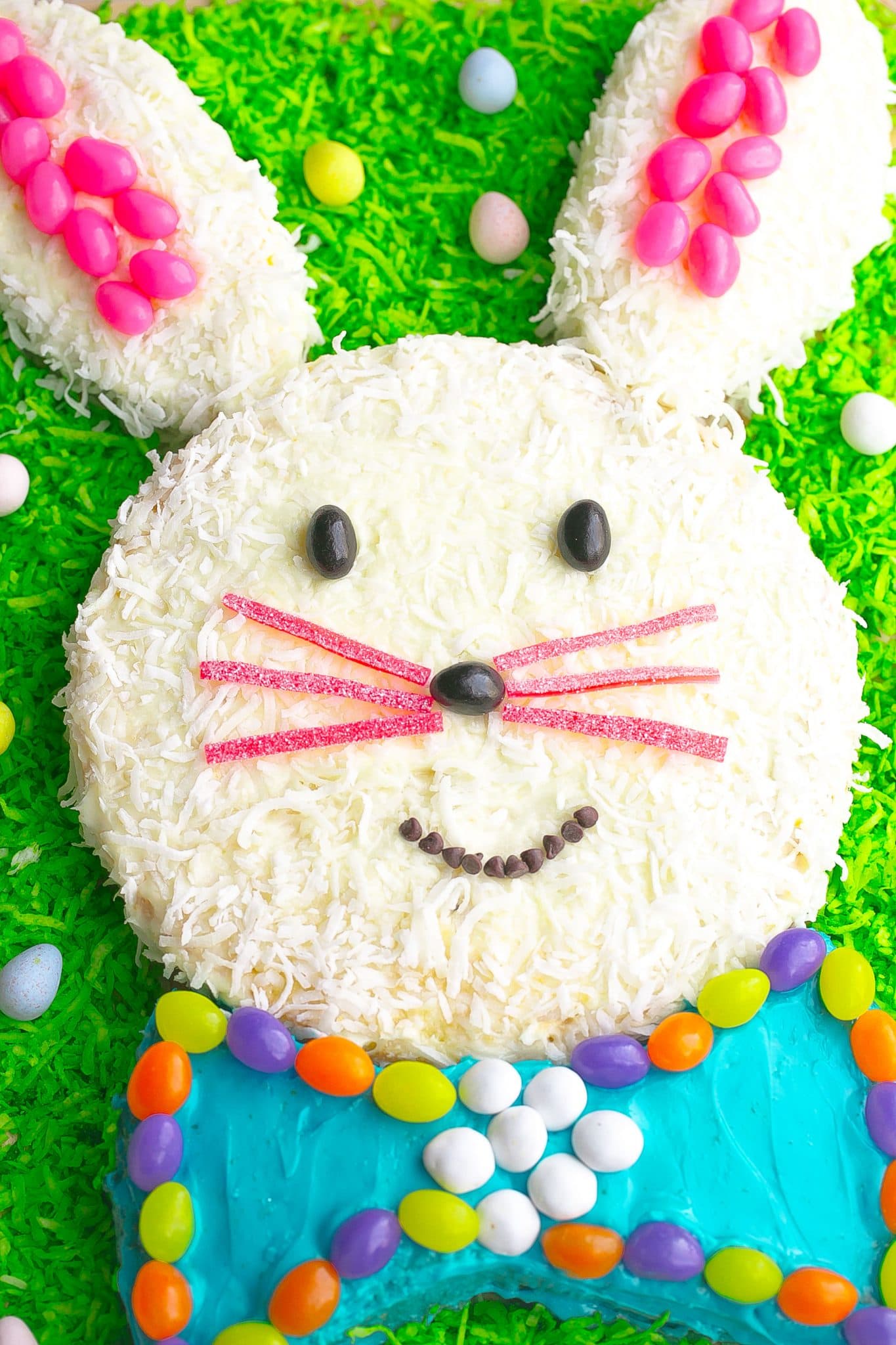 Easy Coconut Easter Bunny Cake (Fun for Kids to Make)