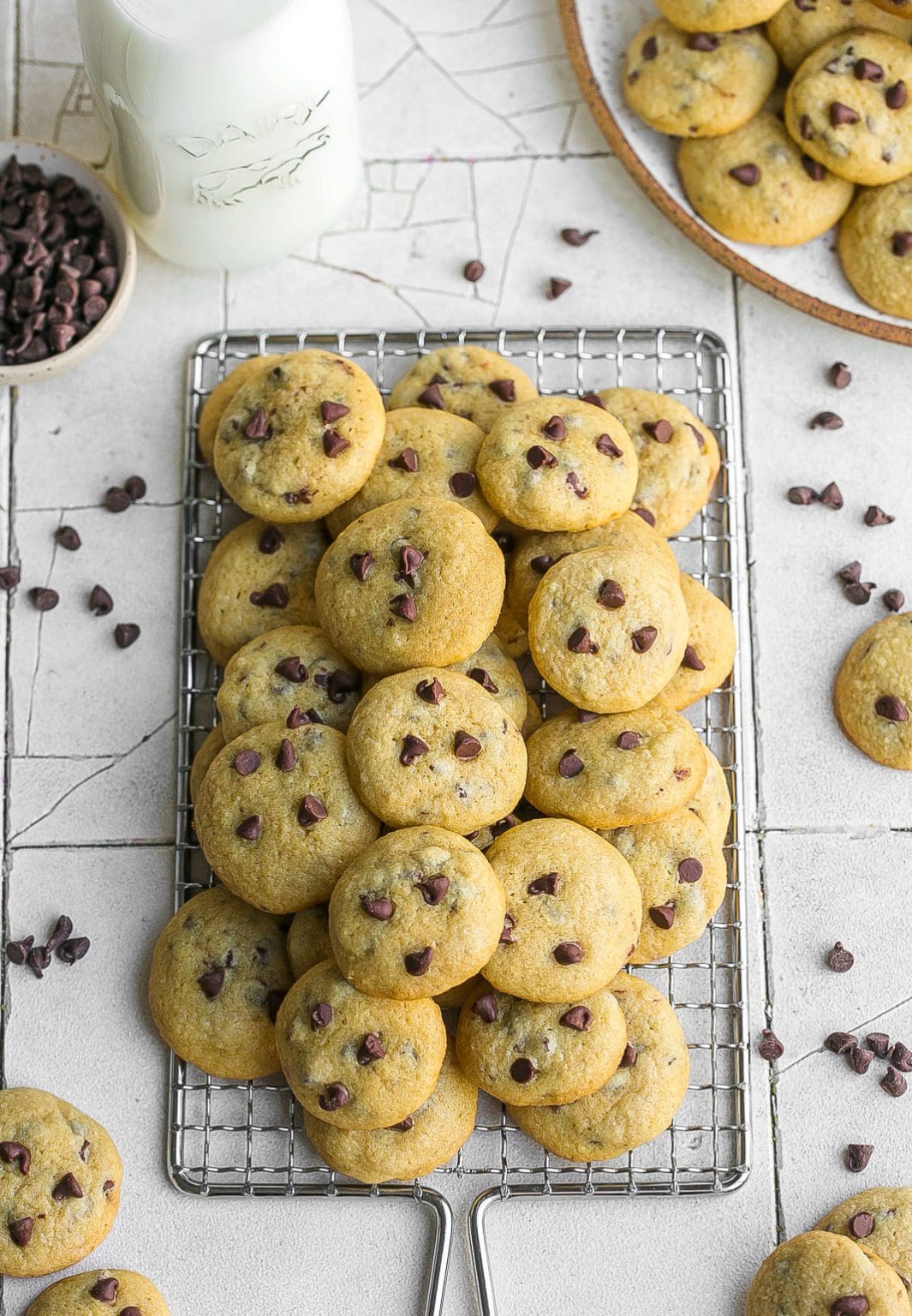 Mini Chocolate Chip Cookies (Soft & Chewy)