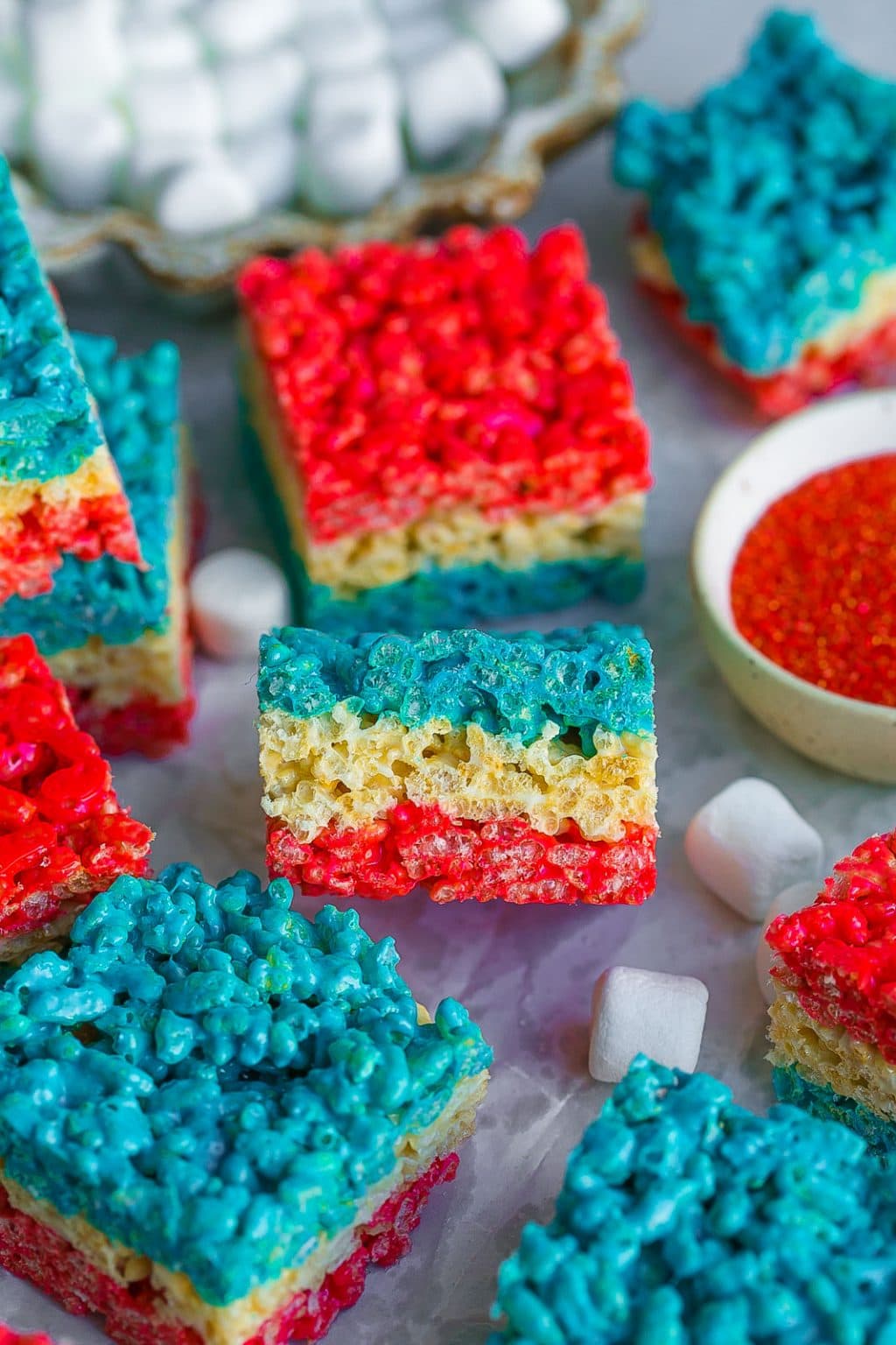 4th of July Rice Krispie Treats - Kathryn's Kitchen