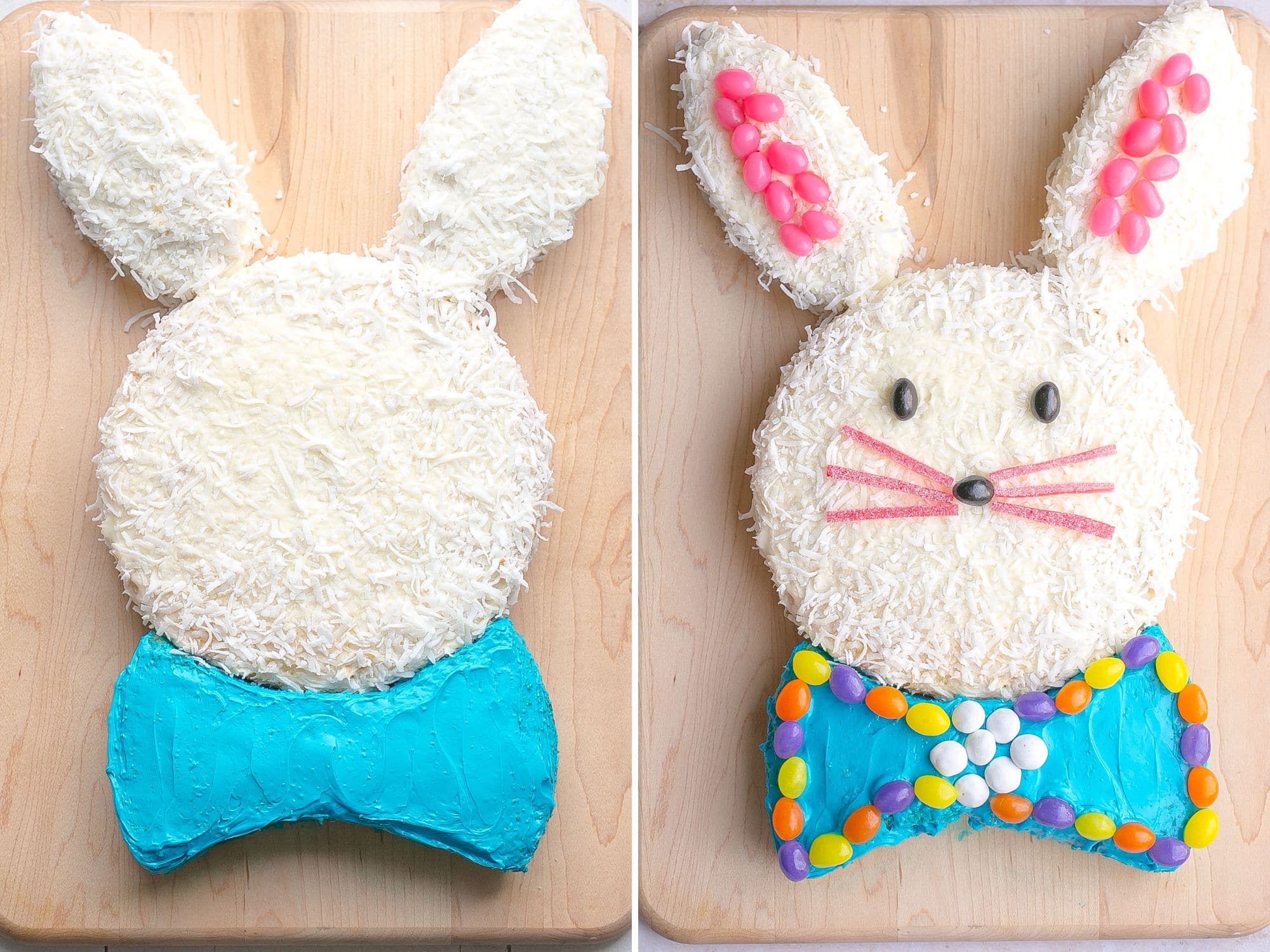 How to make an Easter bunny cake.