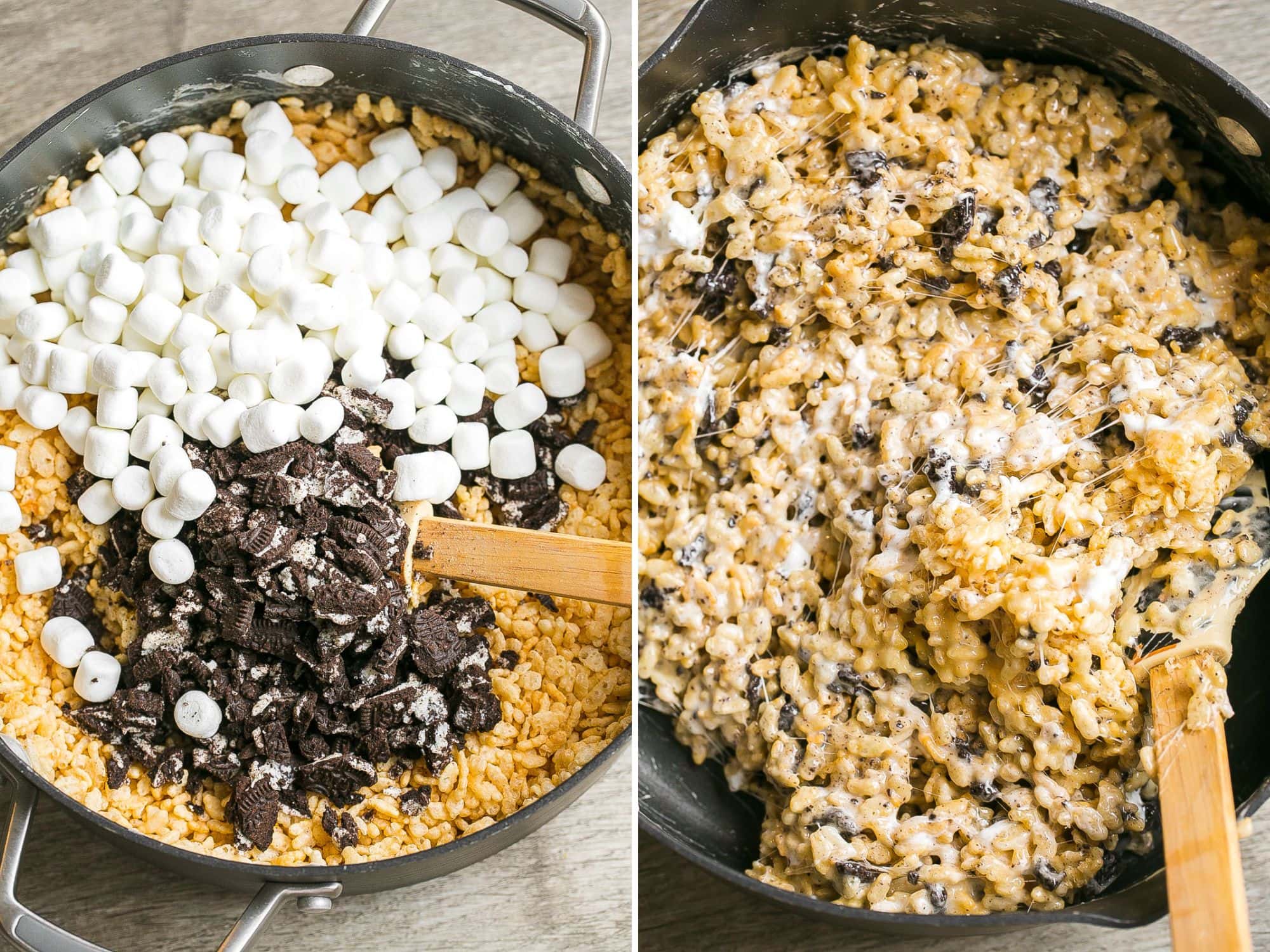 How to make Oreo Rice Krispie Treats. 