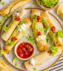 Baked Chicken and Cheese Taquitos