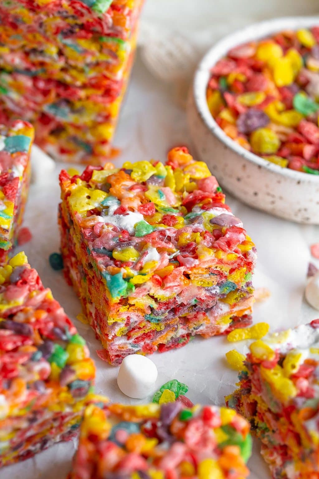 Fruity Pebbles Marshmallow Treats - Kathryn's Kitchen