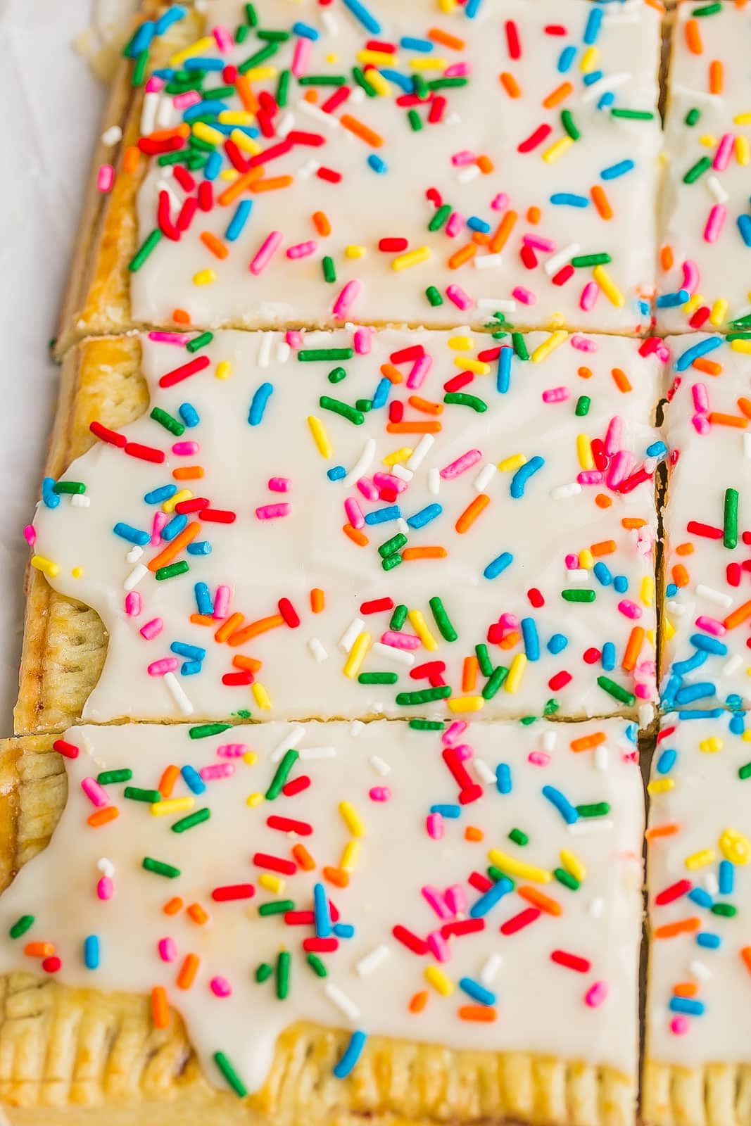 Close up of a Giant Strawberry Pop Tart.