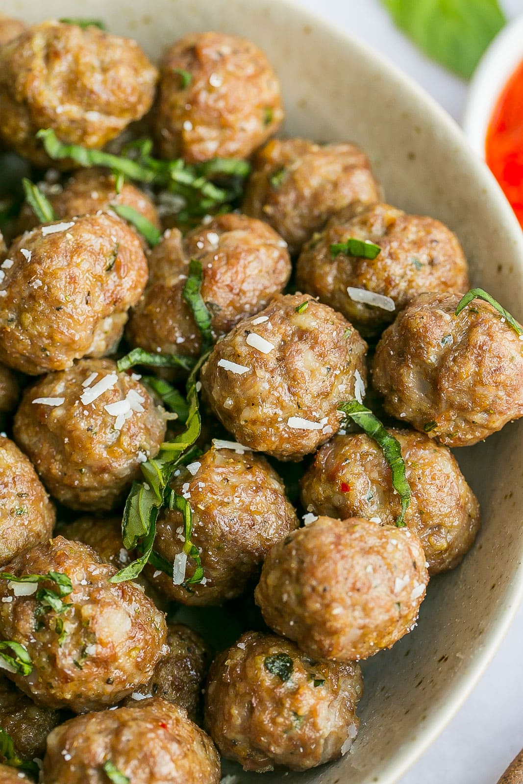 Close up of the best mini meatballs recipe.