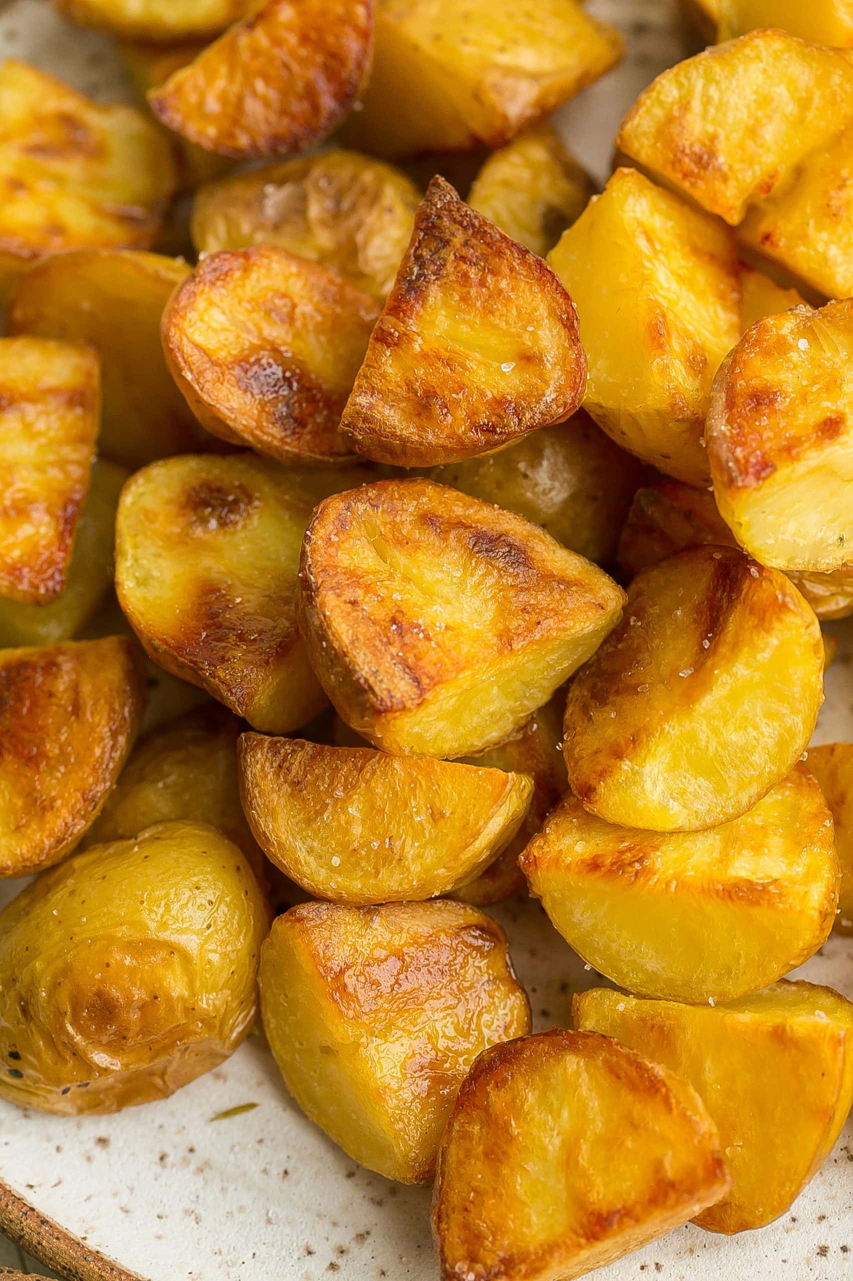 Close up of roasted potato.
