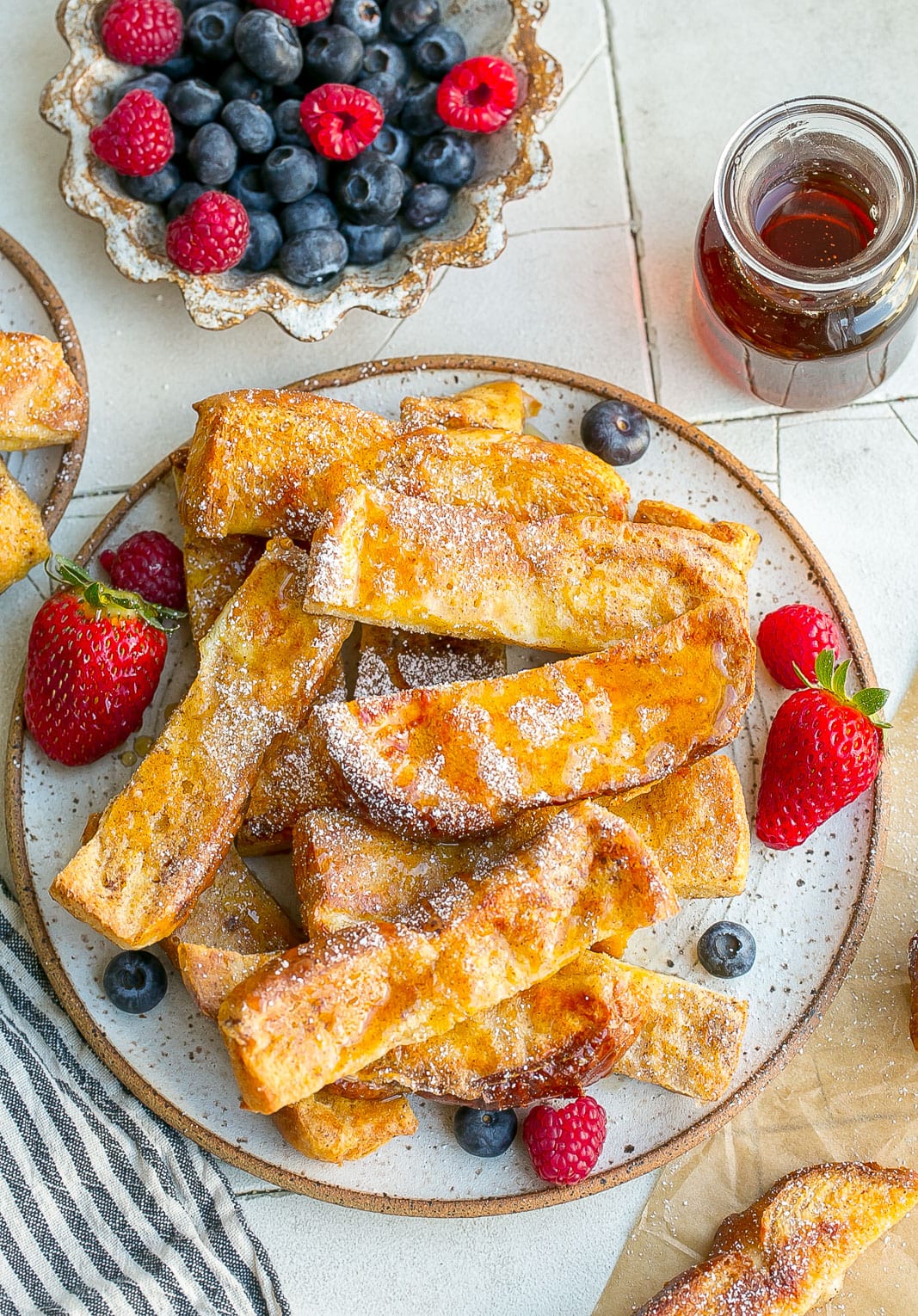 French Toast Sticks on plate.