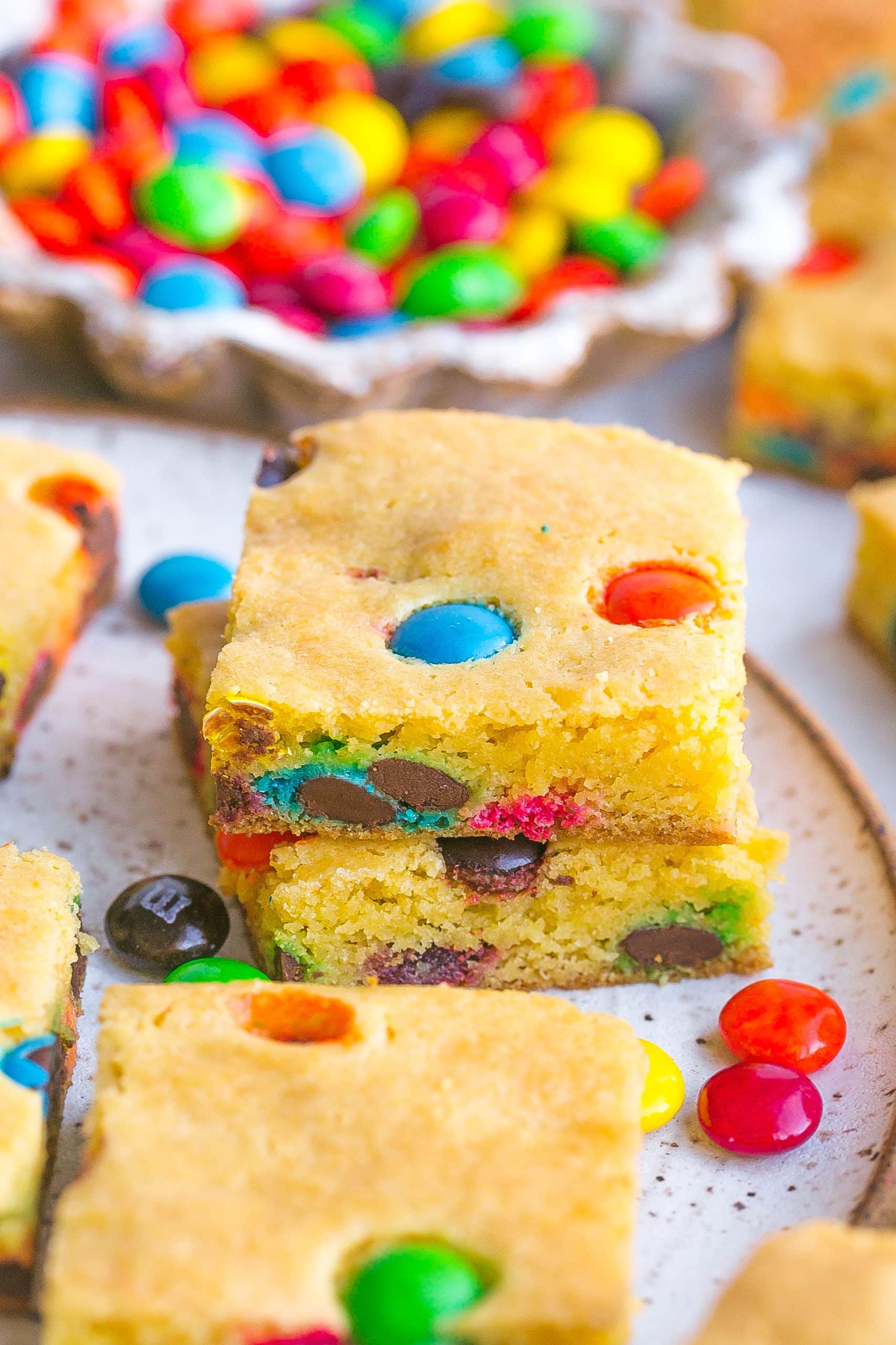 Close up of cookie bars.