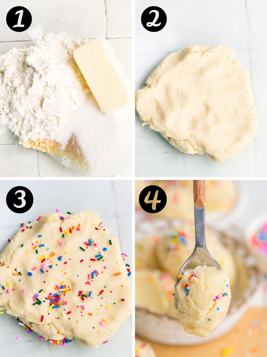 How to make edible sugar cookie dough.