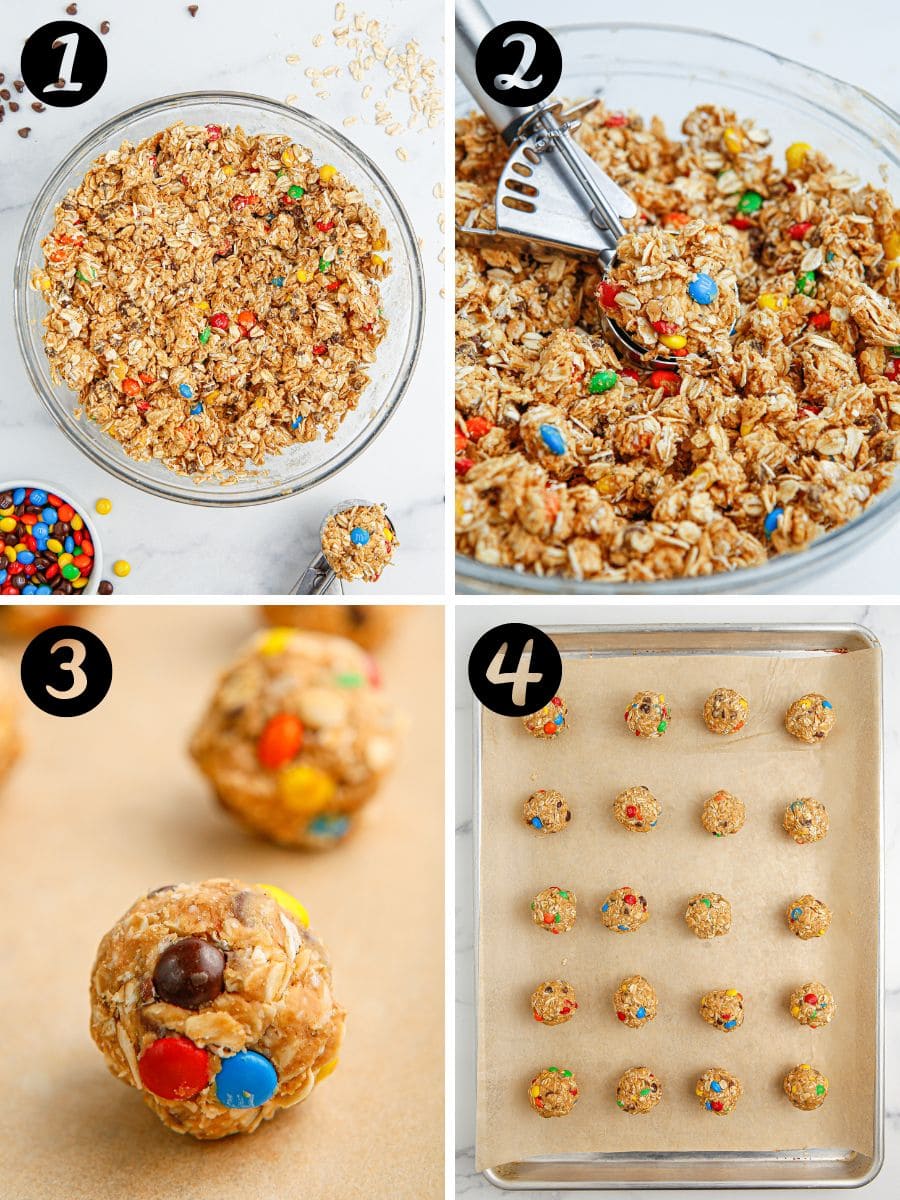 Steps of how to make energy balls.