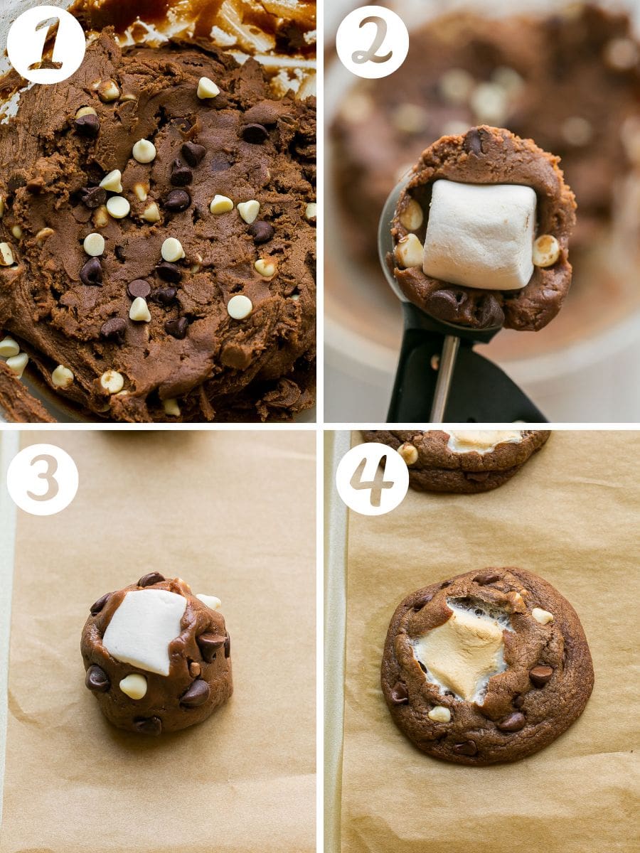 How to make marshmallow cookies.