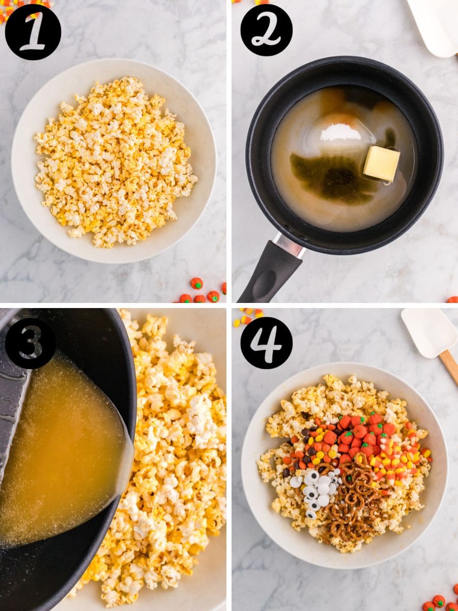 How to make Halloween Popcorn Mix.