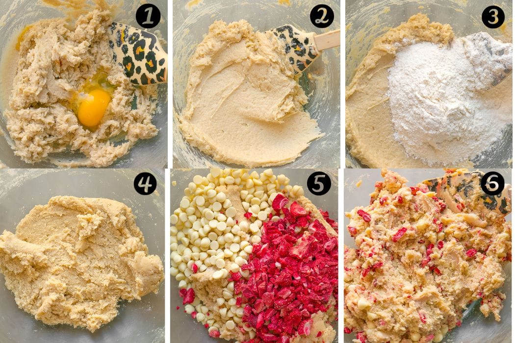 How to make strawberry cheesecake cookies.