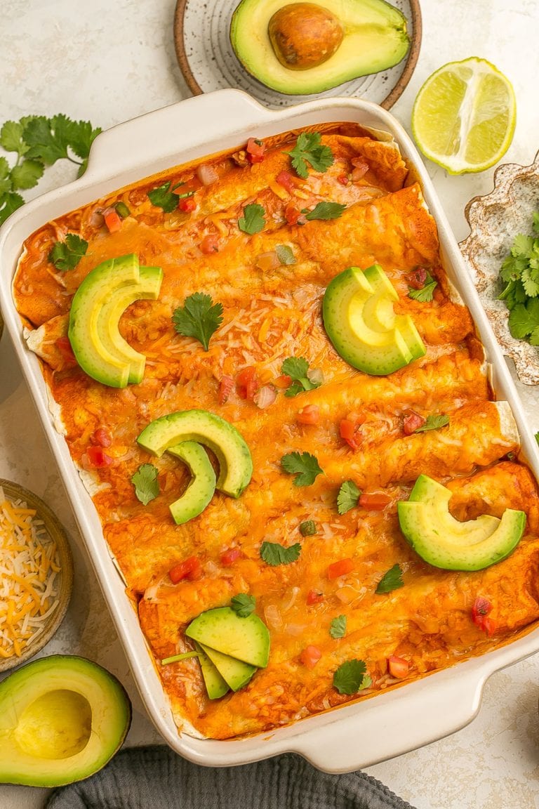 Easy Ground Turkey Enchiladas (Healthy Recipe)