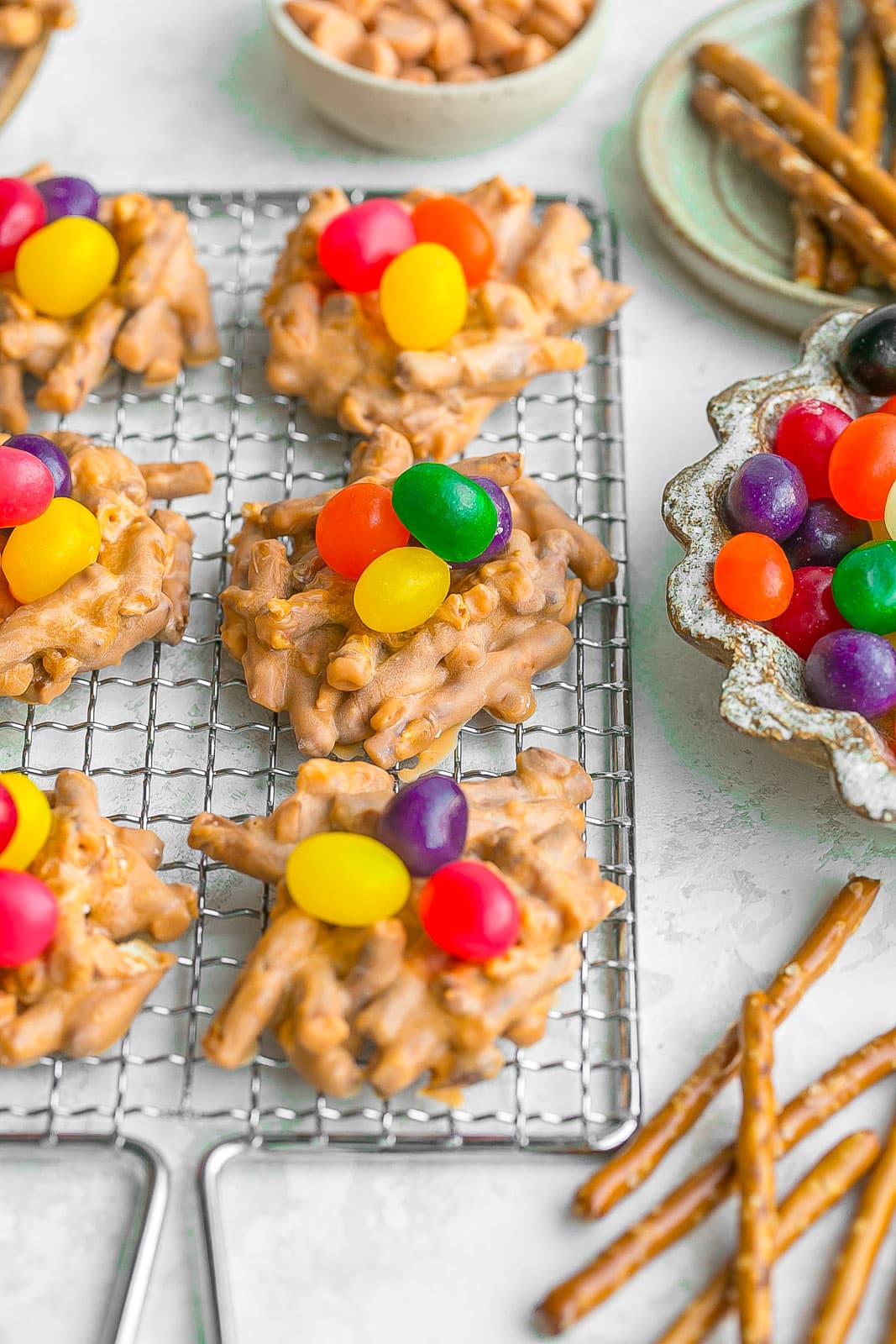 Easter cookies with jelly beans.