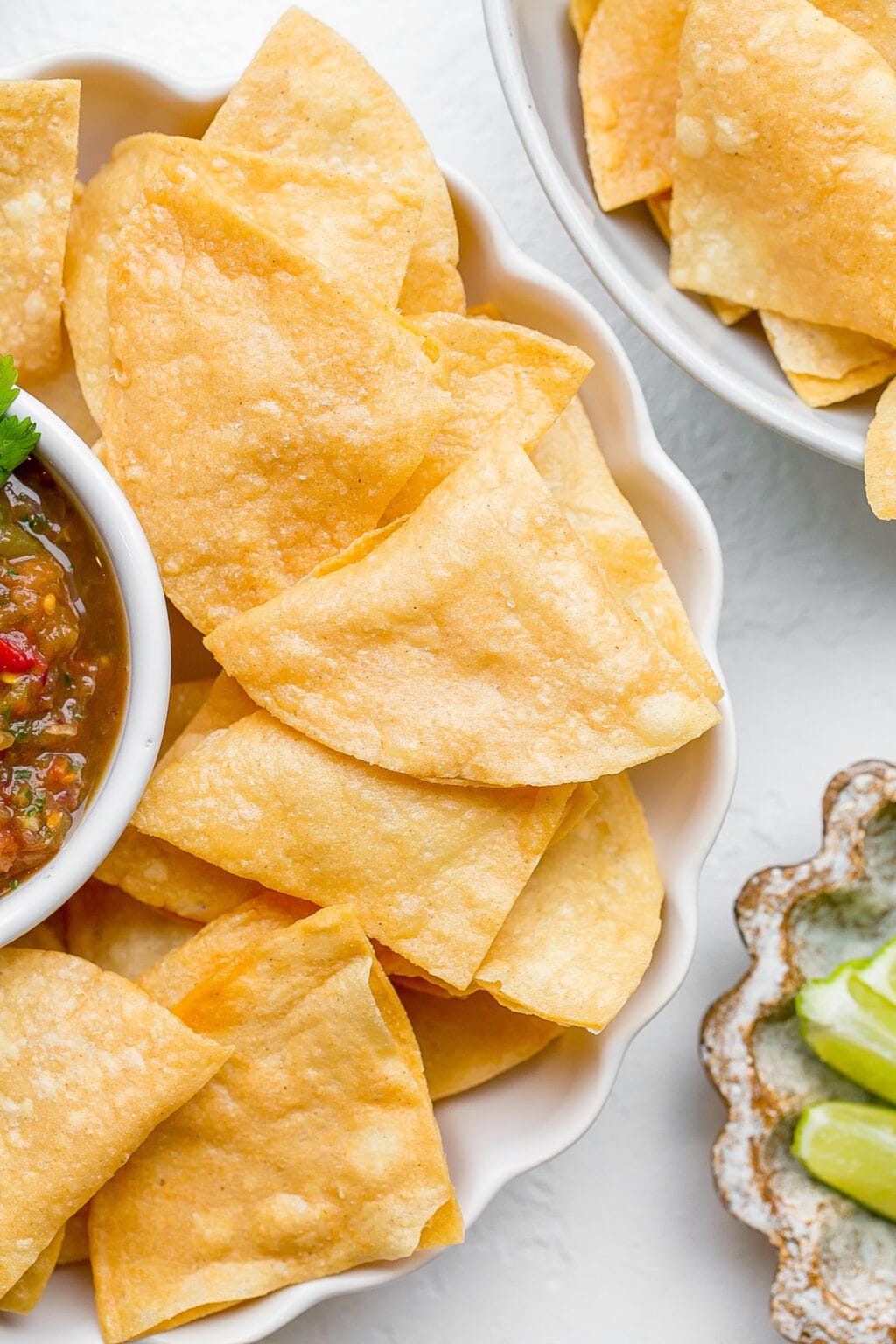 Restaurant Style White Corn Tortilla Chips (3 Ingredients)