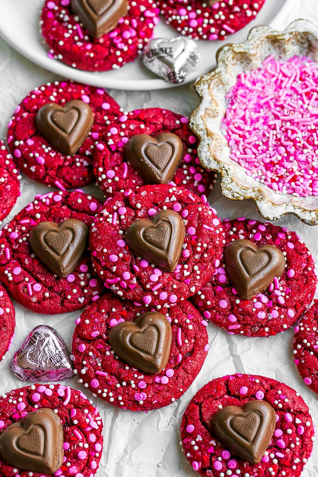 Valentine's day cake mix cookies.