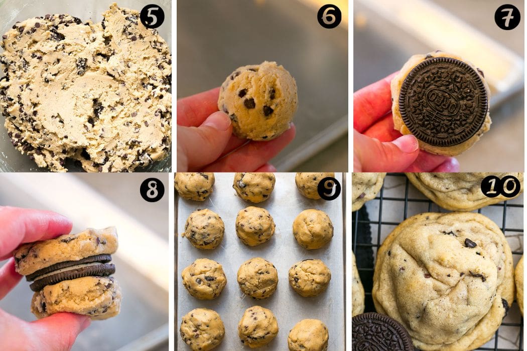 How to make stuffed chocolate chip cookies.