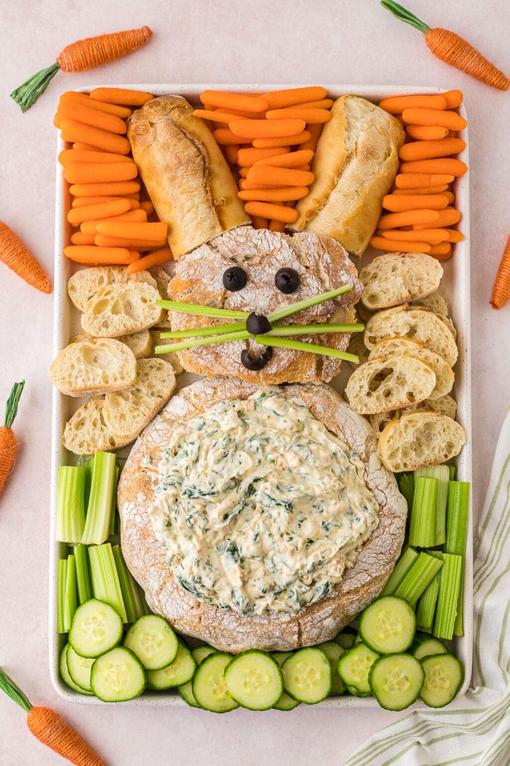 Bunny Spinach Dip (Easy and Cute Easter Appetizer)
