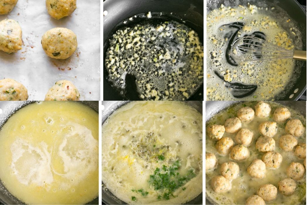 How to make Chicken piccata meatballs.