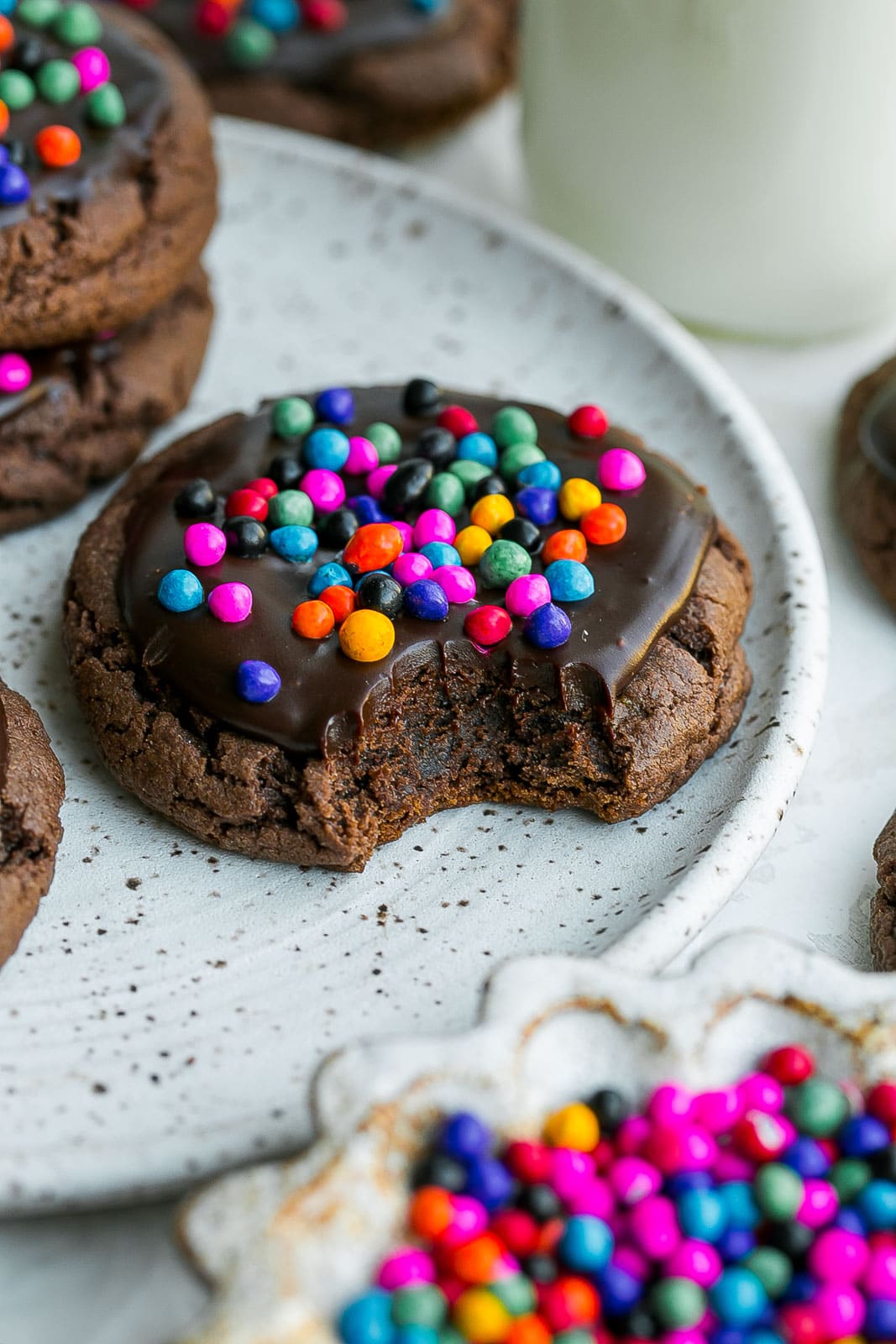 Fudgy Cosmic Brownie Cookies (Made with Cake Mix)