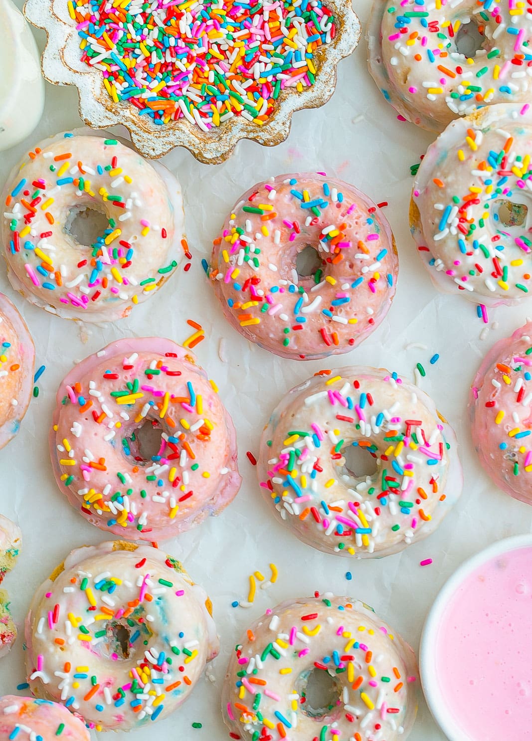 Funetti Donuts with icing on top.