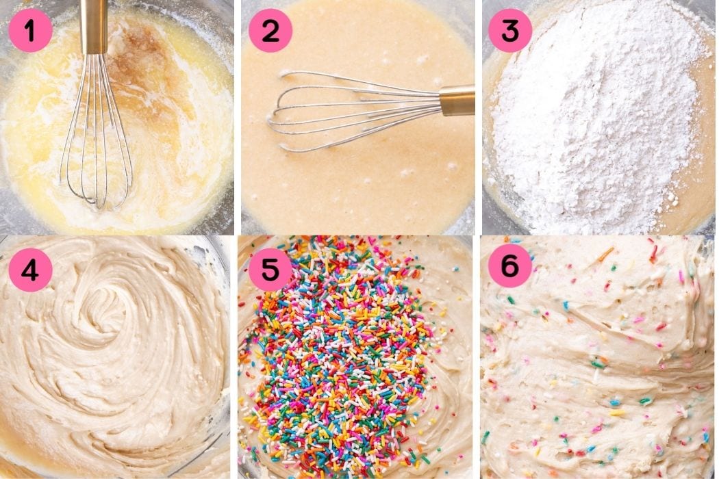 Funfetti donuts, step by step.