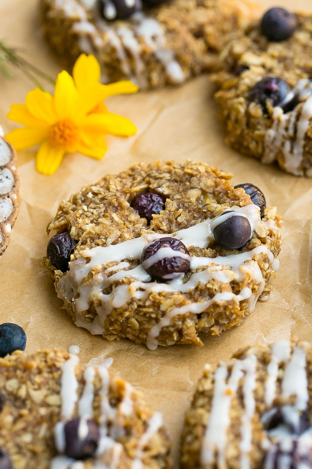 Banana Blueberry Oatmeal Breakfast Cookies.