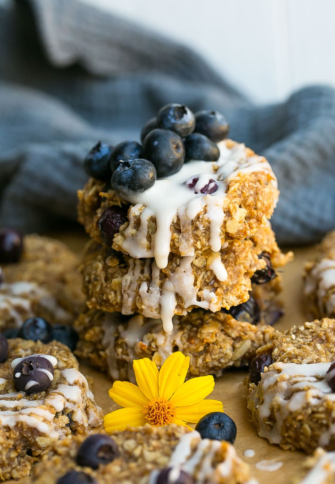 Stack of breakfast cookies.