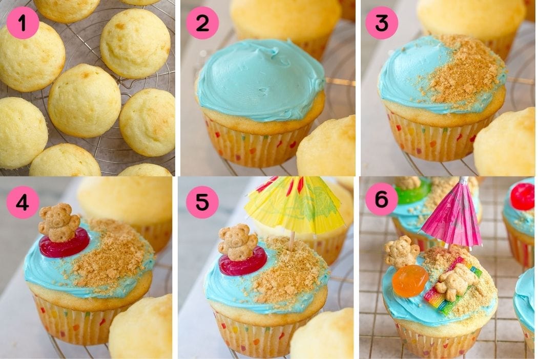 How to make Beach Cupcakes.