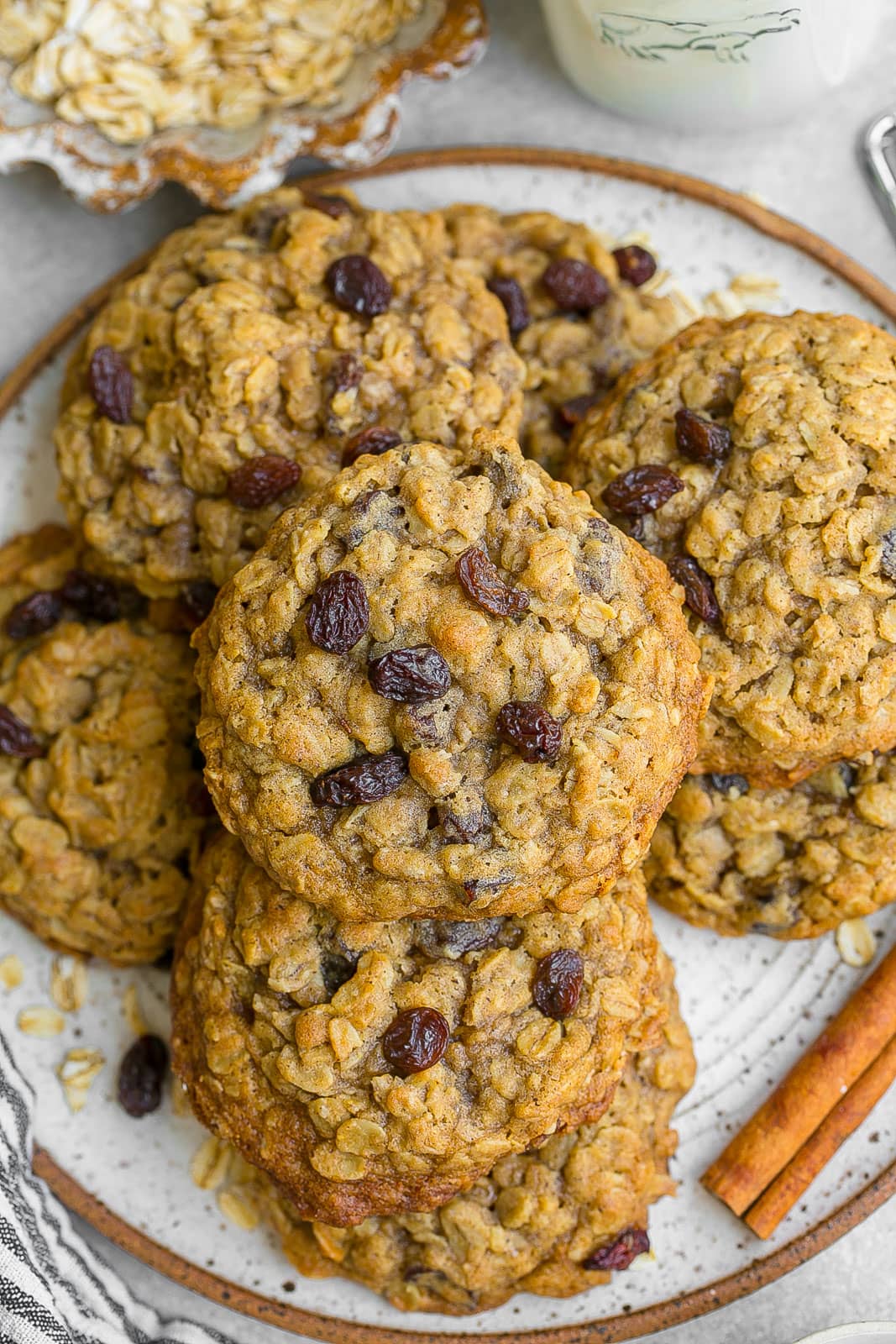 Bakery Style Oatmeal Raisin Cookies.