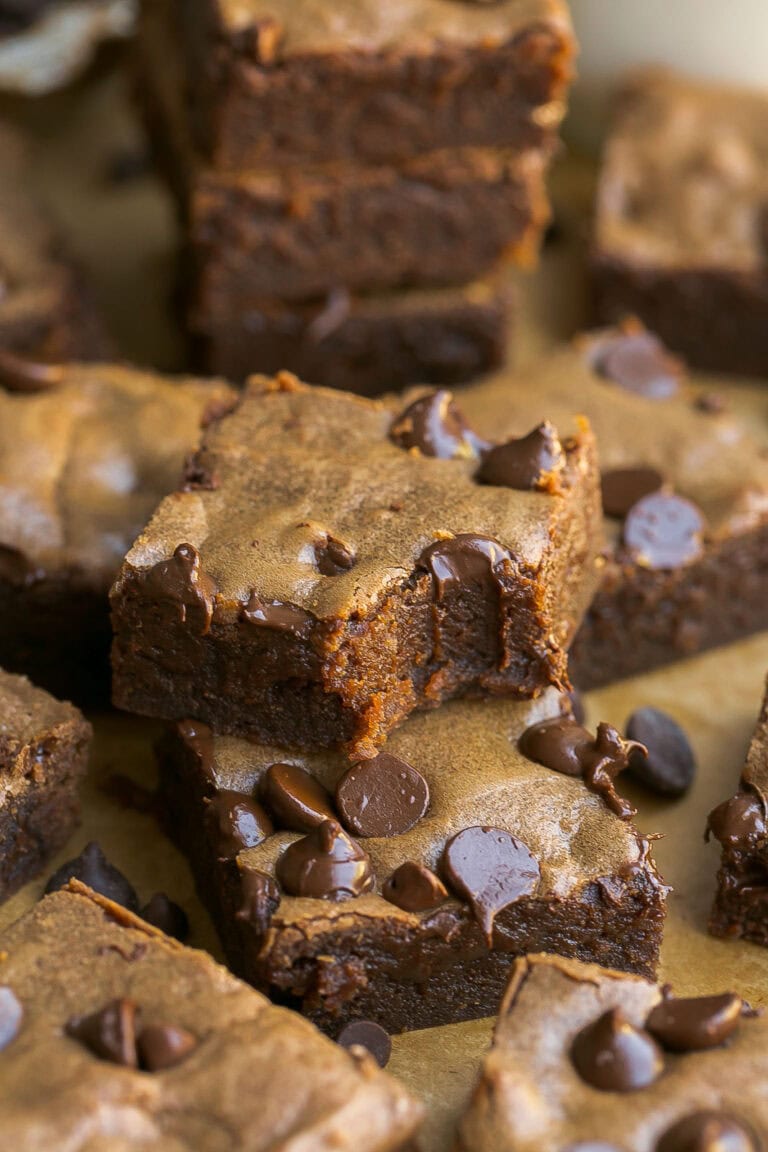 One Bowl Chocolate Chip Brownies