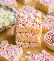 White Chocolate Rice Krispie Treats-16