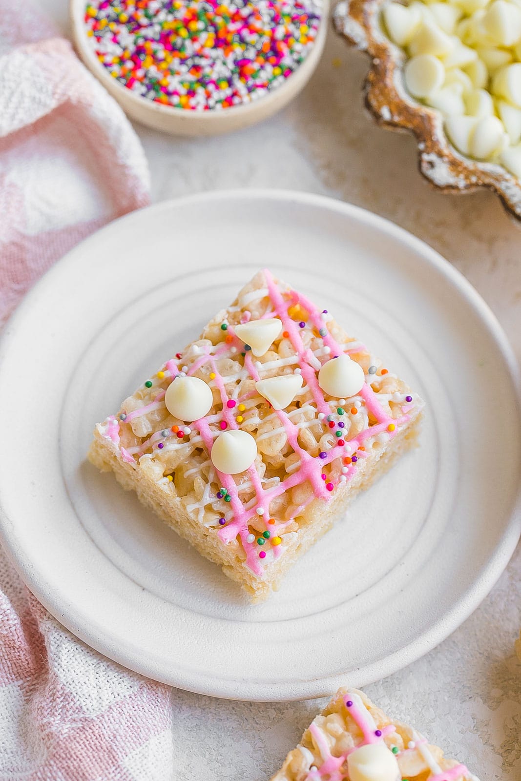 Crispy treat on a plate.