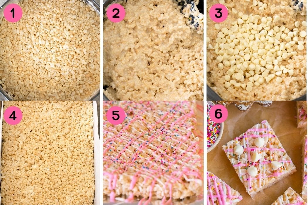 How to make White Chocolate Rice Krispie Treats.