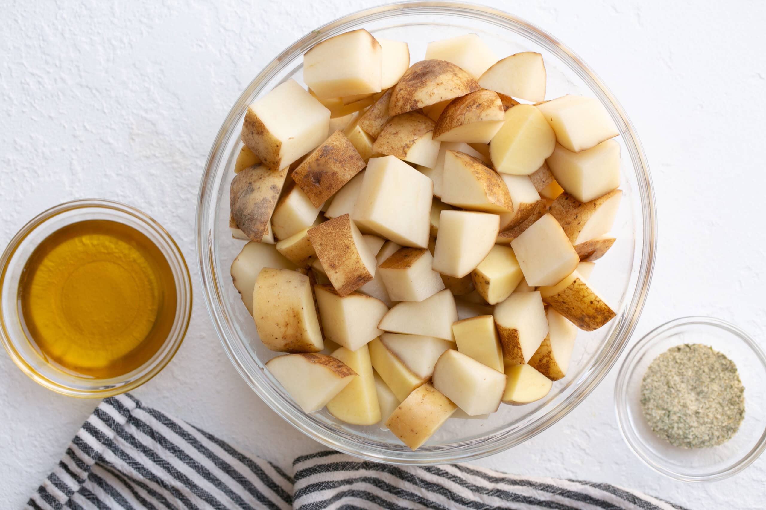 Ingredients to make ranch potatoes. 