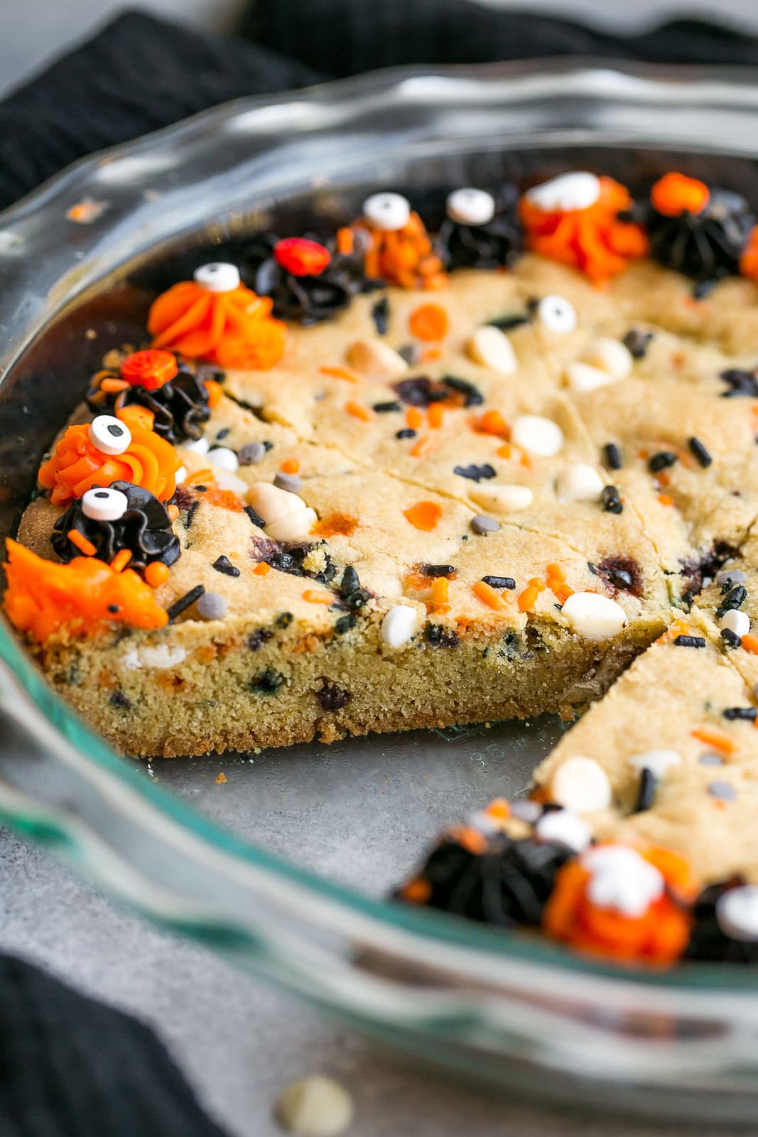 Inside of Halloween Cookie Cake.