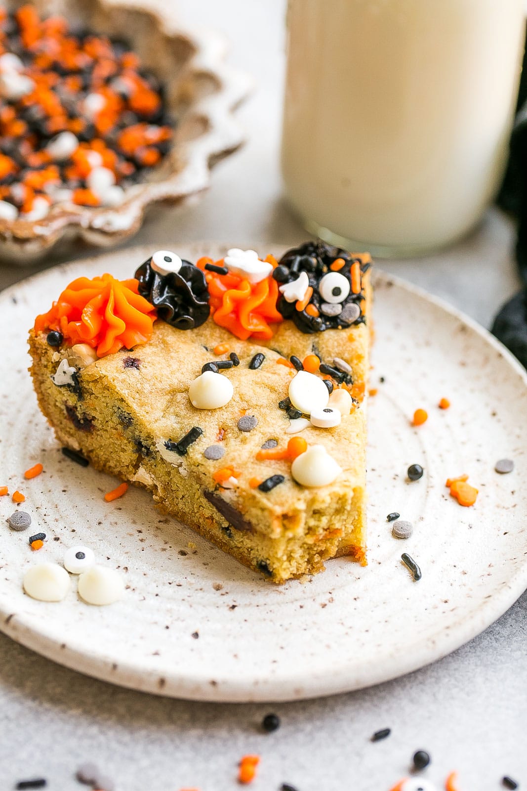 Slice of a Halloween Cookie Cake