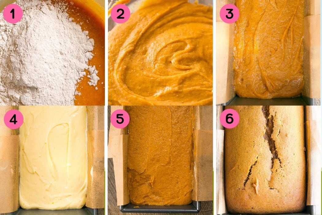 How to make pumpkin bread with cream cheese. 