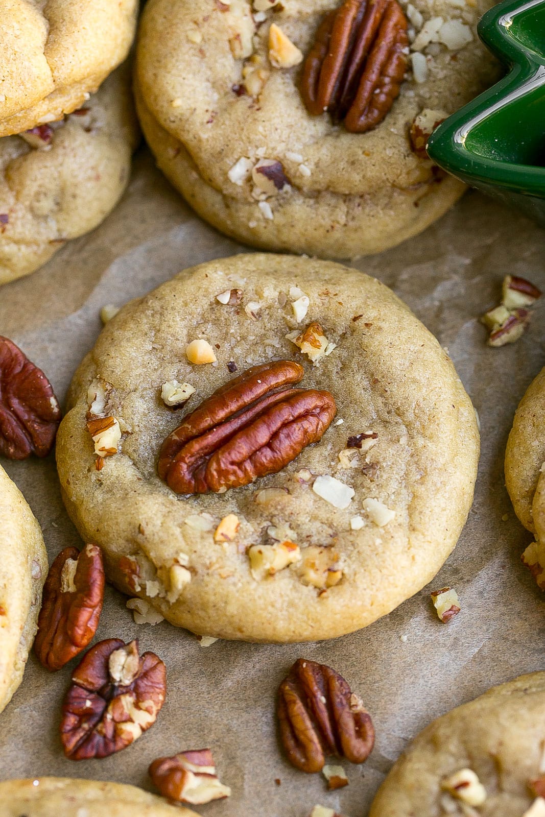 Buttery pecan cookies.