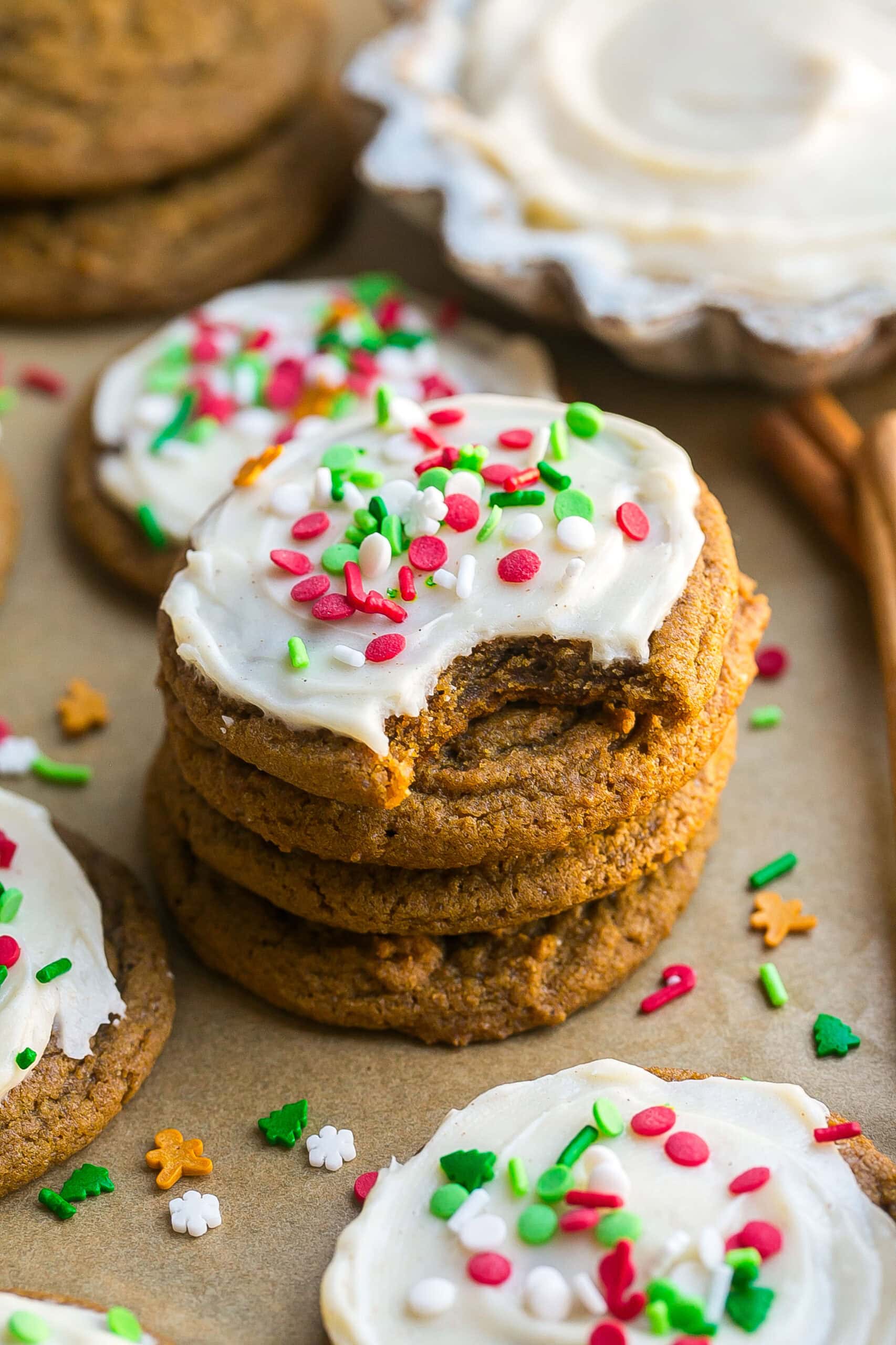 Frosted Gingerbread Cookies