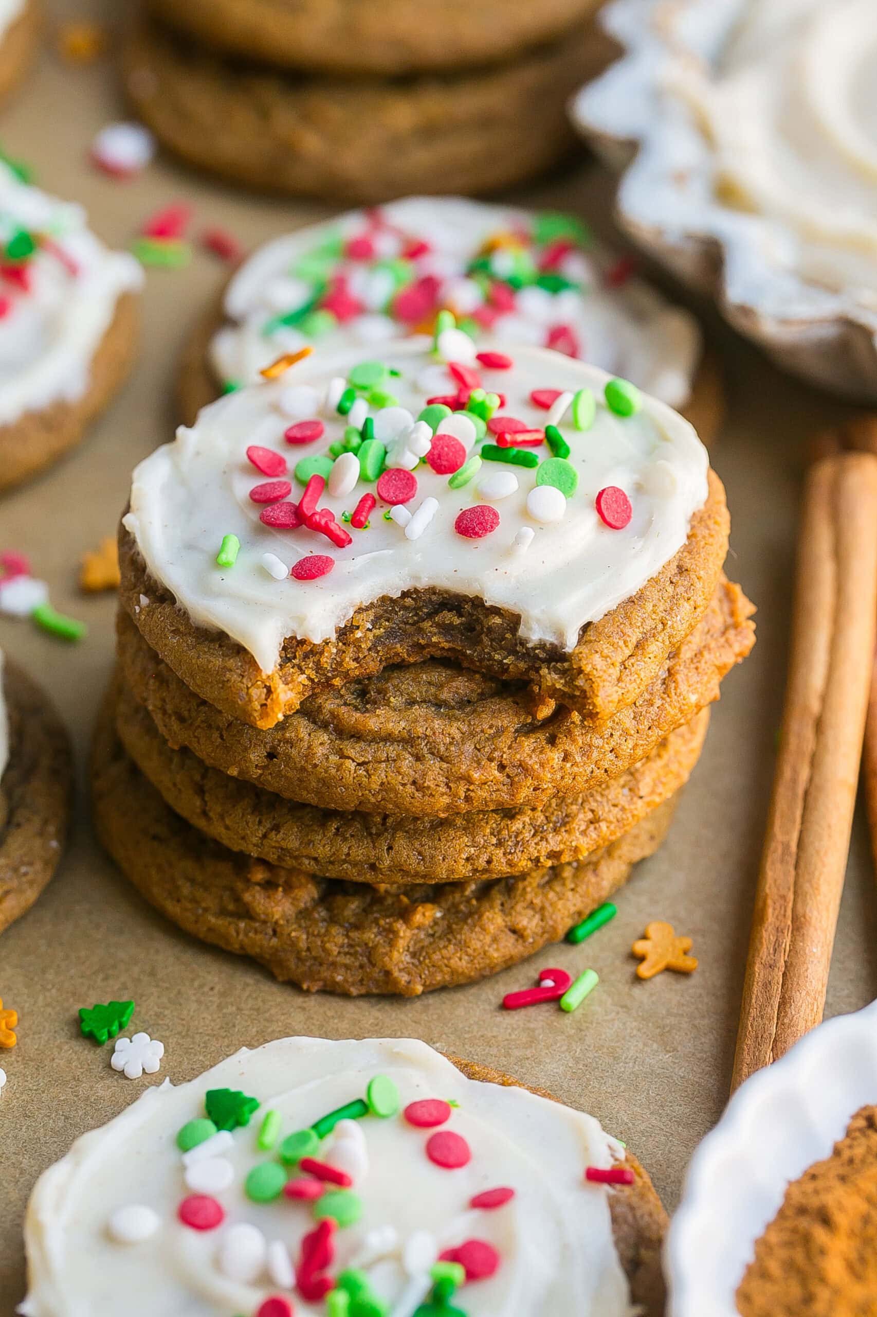 Frosted Gingerbread Cookies.