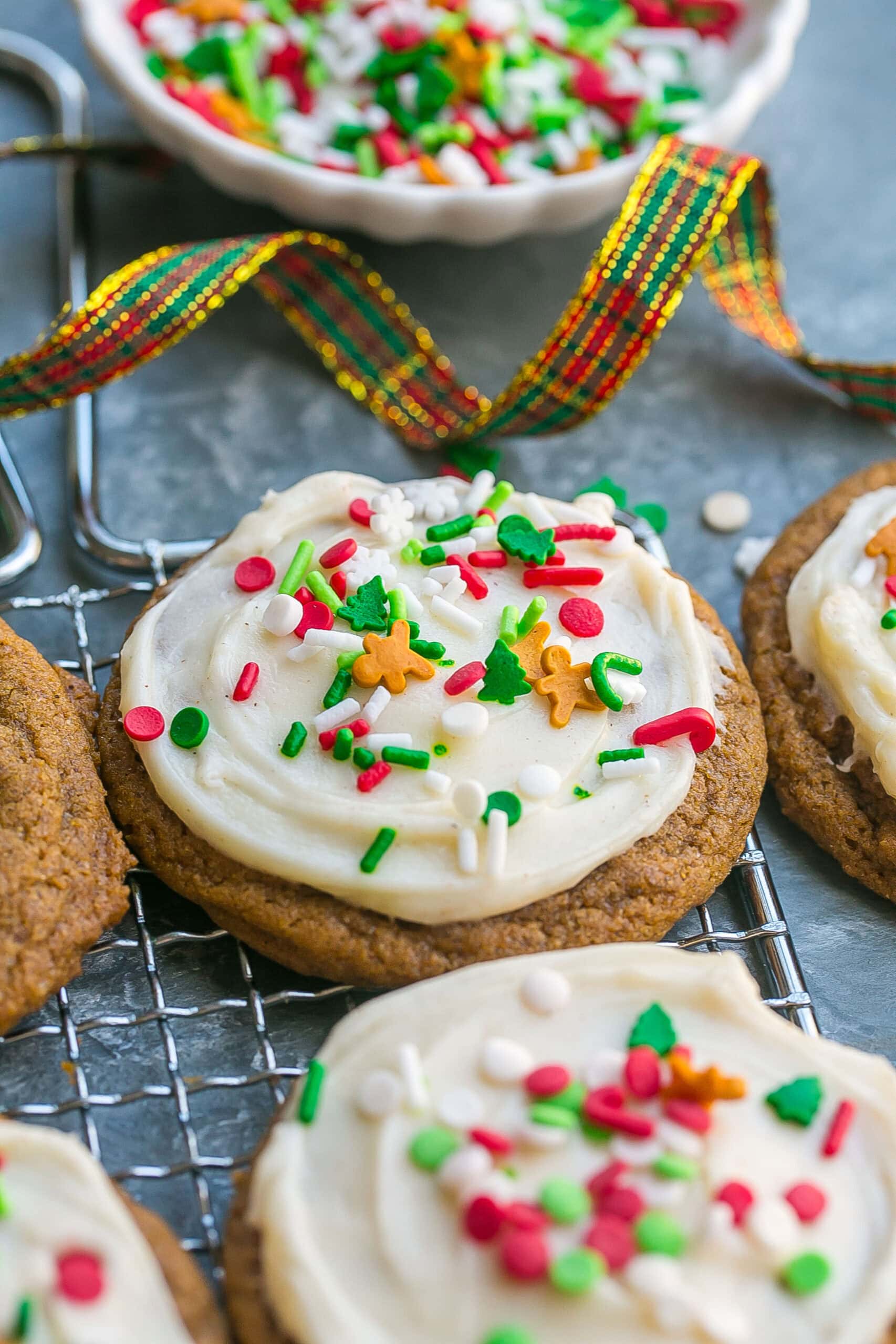 Frosted Gingerbread Cookies.