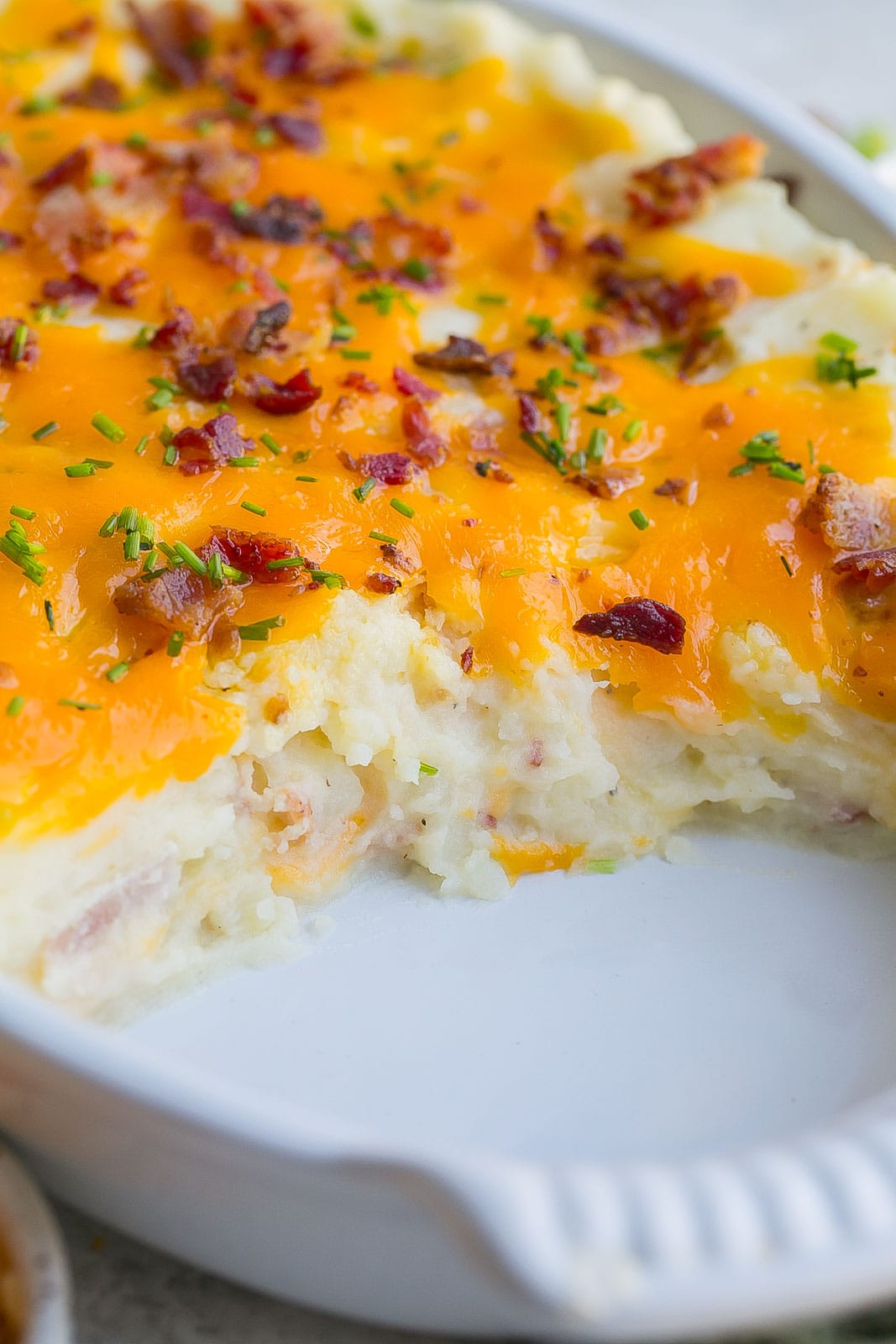 Inside of Twice Baked Mashed Potatoes.