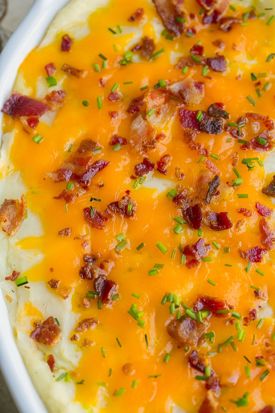 Loaded Twice Baked Mashed Potatoes.