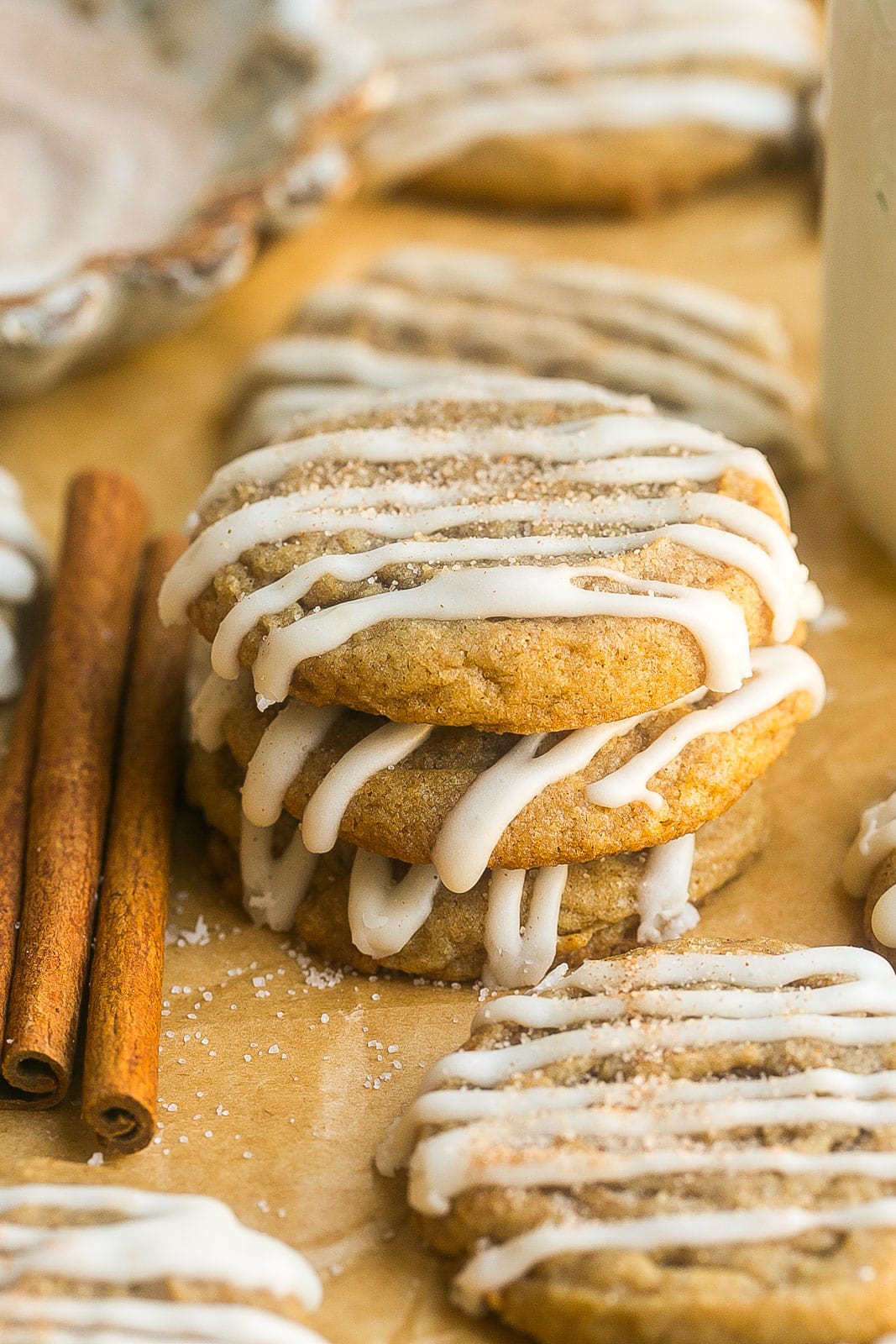 Cinnamon Roll Cookies with Cream Cheese Frosting.